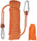 Climbing Rope, Diameter 10mm Outdoor Static Multipurpose Rope, High Strength Cord Safety Rope for Escape, Camping, Hiking, Fire Rescue, Parachute (Orange Length 10m)