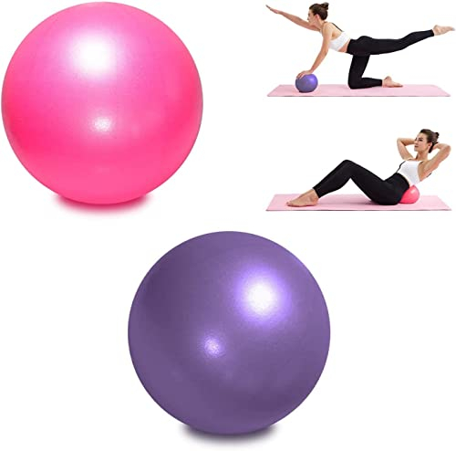 FLAVNTEL 2 Palline per Pilates da 25 Cm, Yoga Fitness Ball, per Esercizi di Yoga e Fisioterapia, Esercizi di Equilibrio Aerobica