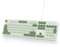 Owpkeenthy Typewriter Green Matcha Cute Keyboard with Floating Round Keys, Full Size Wired Retro Keyboard Click Feeling with Foldable Stands for Laptop Office PC Desktop Windows (Matcha)