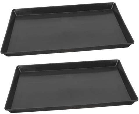 Beavorty 2pcs Litter Tray for Rabbit Dog Crate Bottom Bird Cages Parrot Toilet Pan Bunny Potty Tray Heavy Duty