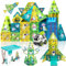 BUBUQE Magnetic Tiles Building Block Set Magnet Tiles Educational Toy Space Adventure Learning Construction Magnetic Toys Set Birthday Gift for Boys Girls Kids Age 3 4 5 6 7 8