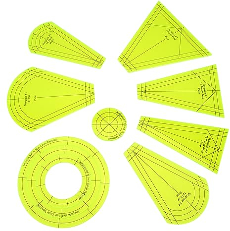 Smgda Acrylic Quilting Template Ruler, Multi-Shape Design Plate & Patchwork Guides for Sewing Machine, DIY Craft Tools for Clothing, Quilt Design & Crafting Projects (10pcs Set)