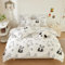Luofanfei Kinder Bettwäsche Tiere 135x200 cm Panda Bär Tiger Schafe Jungen Mädchen Bettwäsche Set Tiermotiv Elefant Muster Microfaser Bettbezug mit 80x80 cm Kissenbezug und Reißverschluss