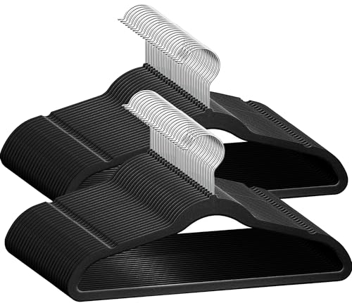 TechZoo 50 Premium-Kleiderbügel aus Samt – 35,6 cm rutschfeste Kinder-Kleiderbügel – ultradünne, platzsparende Kinder-Kleiderbügel – 360° drehbarer Haken, robust und langlebig, für Kinder und