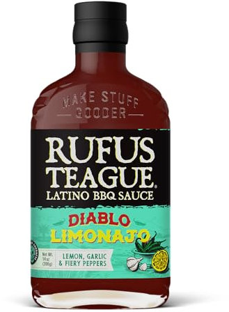 Rufus Teague Sauce Diablo Limonajo 396g – Sauce BBQ piquante au citron vert, jalapeño & chili – Pour tacos, ribs, poulet – Cadeau grill épicé homme