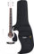 Classic Cantabile WS-10WH-CE Westerngitarre Softcase Set - Dreadnought-Style mit Cutaway - Decke, Boden, Zargen: Linde - Tonabnehmer - 3-Band-EQ - Stimmgerät - inklusive Leichtkoffer - Weiß