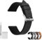 TODYSTRAP Cinturino Orologio Pelle 18mm, Cinturini Orologio Uomo Nero, Cinturini per Orologi di Ricambio, Cinturino Smartwatch con Fibbia in Acciaio Inossidabile, 18mm 20mm 22mm 24mm