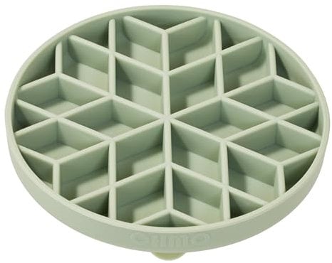 OHMO Gamelle Anti Glouton(Peu Diamant) en Silicone avec Fond Antidérapant et Ventouse, Gamelle Anti Glouton Non Toxique pour Petits Chats et Chiens