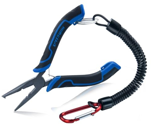 SPEEDWOX Fishing Pliers With Line Cutter and Crimping Tool - Saltwater Fishing Gear With Pistol Grip and Split Ring Remover