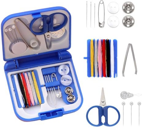 LBJFYHJN Juego de costura, juego de costura de viaje con accesorios de costura, fácil de llevar, una bolsa de costura, adecuada para entusiastas de la artesanía, principiantes y viajeros. Incluye