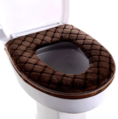Thick Warm Toilet Seat Cushion Stretchable Washable Cloth Universal Toilet Seat Mat/seat Cover pad (BN)