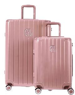 GYL Intemporelle Set de 2 Valises – Cabine + Moyenne Valise Rigide Légère en 100% Polycarbonate avec Serrure TSA, roulettes Pivotantes et Poignée Ergonomique – Rose Gold