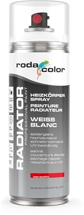 Heizkörperspray Weiss Sprühlack - 400ml Spraydose - Weisse Farbe für Radiator, Heizung, Wasserboiler, Warmwasserrohre