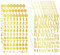 Gold Letter Stickers, 12 Sheets Self Adhesive Alphabet and Number Stickers Grad Cap Craft Decorations for DIY Art Craft Graduation Cap Decoration Art Making