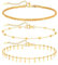 Gamtic Bracelet de Cheville Réglable pour Femme - Chaine Cheville en Acier Inoxydable Chirurgical 316L avec Perles Porte-bonheur Bracelet Coeur Imperméable Bijoux Accessoire Plage Été (Or JC-214G)
