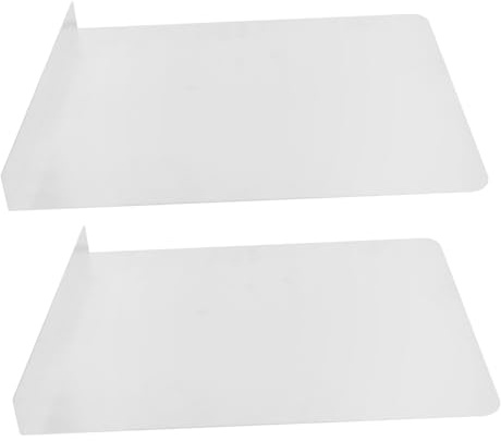 NUOBESTY 2-piece Stainless Steel Sink Side Wall-mounted Splatter Guard for Kitchen Easy Install Clean