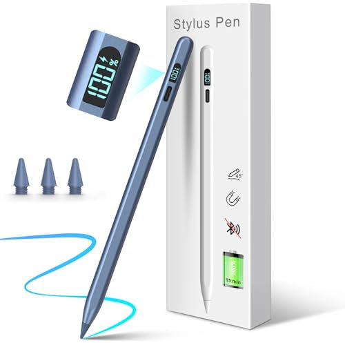 Stylus Pen für iPad Apple2018-2025 ipad Stift 3X Schnelleres Laden/Arbeit11st. Handflächenablehnung/Neigungssensitivität,Kompatibel mit iPad11/10/9/8/7/6Gen.,Pro11/12.9/13'',Air3-5/Mini5/6/7