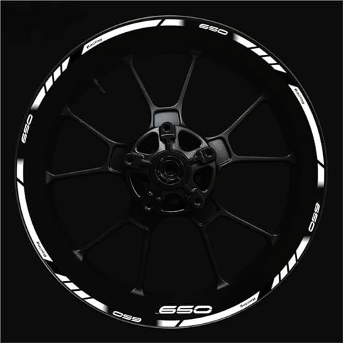 SYMWBD Adesivi per Cerchi Moto per Kawasaki Z650 Z 650 17 Pollici Decalcomanie per Cerchi Riflettenti Nastro A Strisce Adesivi Riflettenti(Colore 21)