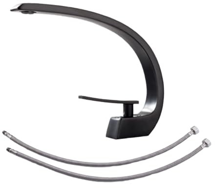 Ciieeo Wasserhahn Für Waschbecken Schwarz Kupfer Einloch-wasserhahn Mit Kalt Und Warmwasserfunktion Für Badezimmer Tropffrei Komfortabler Griff Geeignet Für Hause Oder Hotel