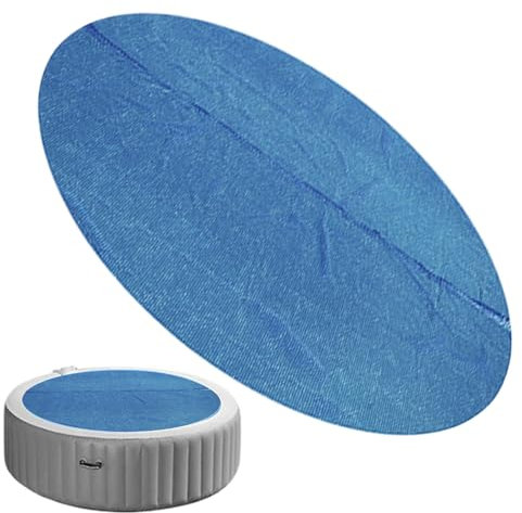 Wusideday Housse Solaire pour Spa | Couvre-Piscine Thermique - Couverture Isotherme Économe en Énergie Résistant aux Intempéries et Pliable pour Jardin