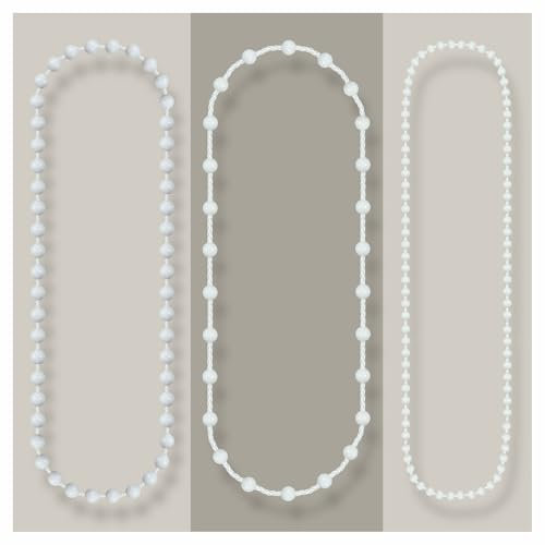 KLEMMFLEX Endloskette für Rollo mit Kettenzug, Ersatz Bedienkette, Rollokette, Bedienlänge: 50 cm, Farbe: Weiß, 4,5 x 12 mm, Kette für Jalousie, Raffrollo, Lamellenvorhang, Doppelrollo