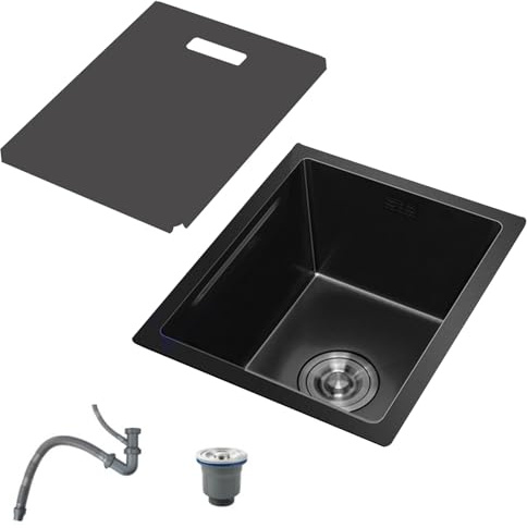 Fregadero Pequeño De Acero Inoxidable Empotrable Con Tapa - Fregadero De Cocina Compacto Para Exteriores, Caravanas, Autocaravanas Y Casas Pequeñas(28 * 42cm)