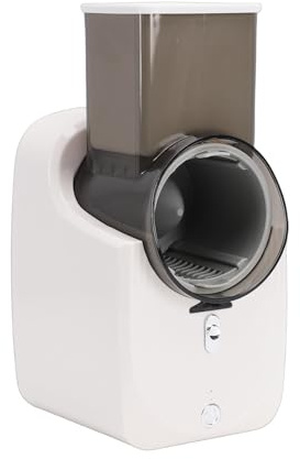 Hamwesh Râpe à Fromage électrique, Trancheuse à Légumes Amovible Automatique Rechargeable, Hachoir avec 4 Lames Interchangeables en Acier Inoxydable pour Carottes, Choux, Fruits, Salade