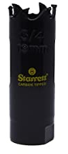 Starrett Tungsten Carbide Tipped Hole Saw - CT034 Deep Cut Holesaw Cutter - For Wood Suspended Flooring Reinforced Concrete & Fibreglass - 19MM