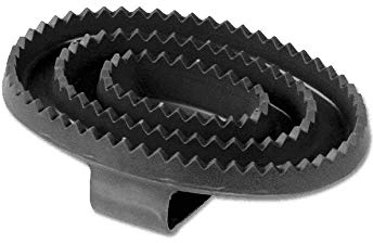 WALDHAUSEN Gummistriegel, Grob, 13 cm, Schwarz, für Kinder, Pferdeliebhaber