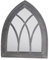 Esschert Design Wandspiegel, Garderobenspiegel im Gothic Stil in wasch-grau aus Betongemisch, ca. 66 cm x 80 cm