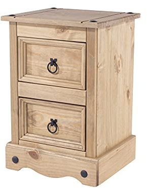 Corona 2 Drawer Petite Bedside Cabinet