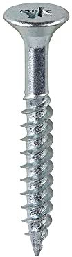TIMCO Twin-Threaded Woodscrews - PZ - Double Countersunk - 10 x 1 1/2 - Zinc Plated - Box of 200