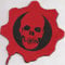 Gamer Patch: Gear of War GoW 2 3 Xbox 360 PC Spiel Totenkopf Aufnäher Zocker Geschenk zum aufbügeln - DIY Applikation für Shirt/Mousepad/Rucksack - 100x100mm