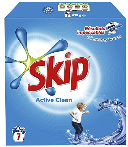 Skip Waschmittel Pulver, Active Clean, 7 Dosen, 3 Stück