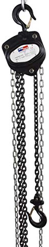 LiftinGear Black 500kg Chain Block Manual Lifting Tackle Block Hoist Gantry Hand Pulley (12mtr)