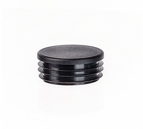 EMFA Lamellenstopfen rund 25 mm Schwarz 1 Stück Rohrstopfen rund Endkappe Stahlrohr 25 mm Kunststoff Stopfen für Rundrohre Rohrverschlussstopfen Kunststoffkappen für Rohre Rohrendkappen 2,5 cm