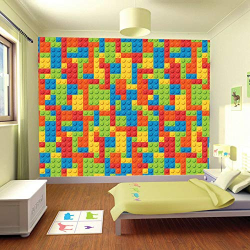 Bausteine, Spielzeug-Hintergrund, Tapete, Wandbild, Foto, Kinderzimmer, Spielzimmer, 390 x 260 cm
