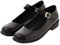 Lack Mary Jane Damenschuhe Flach Pumps mit Riemchen(Schwarz,40)