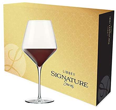 Libbey Signature Weinglas-Geschenk-Set, 680 ml, Greenwich Red (680 ml), 4 Stück