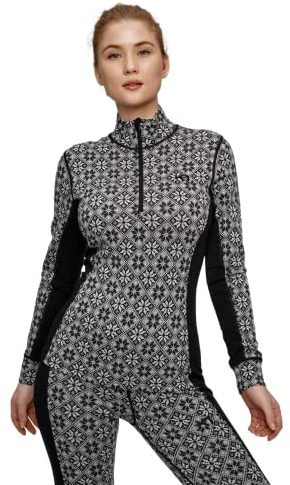 Kari Traa W Rose H/z Grau - Merino Atmungsaktiver Warmer Damen Merino Langarm Baselayer, Größe L - Farbe Black