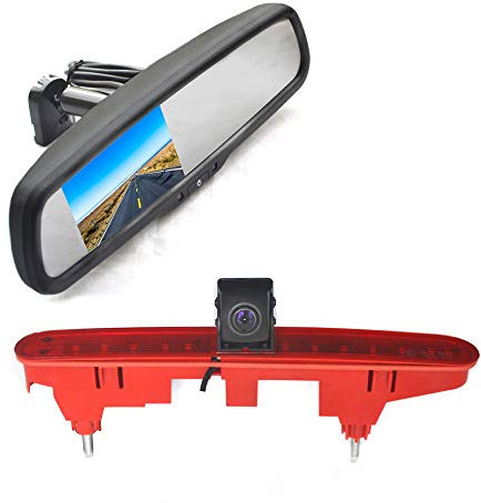 Vardsafe VS688R Caméra de recul et moniteur de rétroviseur arrière de rechange pour Citroën Berlingo Peugeot Partner (2008-2018)