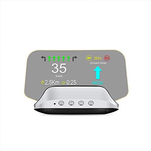 Aumotop Auto HUD Head-Up-Display Digitaler GPS-Navigations-Geschwindigkeitsmesser-Projektor OBD GPS-Dual-System-Bildschirm mit Zeit- / Richtungs- / Höhen- / Kilometeranzeige Speedup-Test