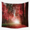 EHOMERY Wandbehang Schmal Tapisserie Antik Rot Wald Naturlandschaft Jugendzimmer Wanddecke Gesichter Deko Wandschmuck Groß Schlafzimmer Wohnzimmer Wanddekoration 95X73Cm