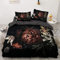Luowei Blumen Bettwäsche 135x200cm Schwarz Blüten Floral Vintage Bettbezug Set mit Reißverschluss Weiche Microfaser Deckenbezug und 1 Kissenbezug 80 x 80cm