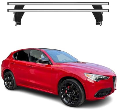 OMAC Dachträger für Mazda3 mk3 Stufenheck 2014-2018 Alu 2 Stangen Schwarz | Abschließbar, Querträger, Grundträger