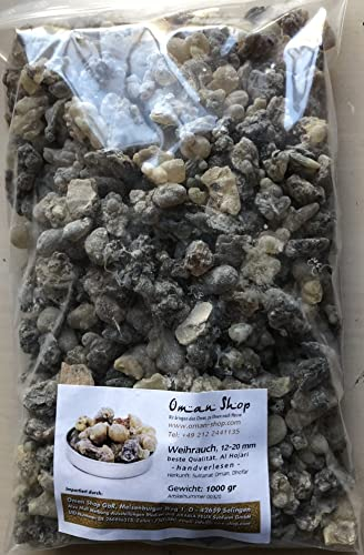 Boswellia sacra Al hojari Weihrauch aus Oman 1000 g 12-20mm im Polyethylenbeutel