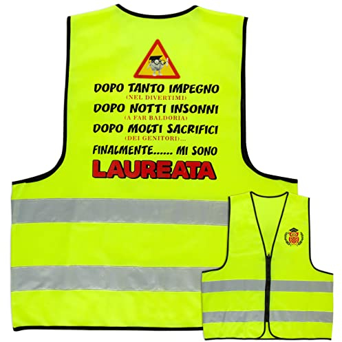 GEBETTER Gilet per Laureata Idea Regalo Laurea Donna Gadget Costume Divertente Scherzi per Festa Laurea Vestito(Laureata)
