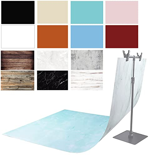 7Pcs 12Patterns Photography Background Paper, 34 x 23 in Double-Sided Photo Tabletop Backdrops Props for Gourmet, Cosmetics,Tableware,Blogger Online Shops Product Photography B-6
