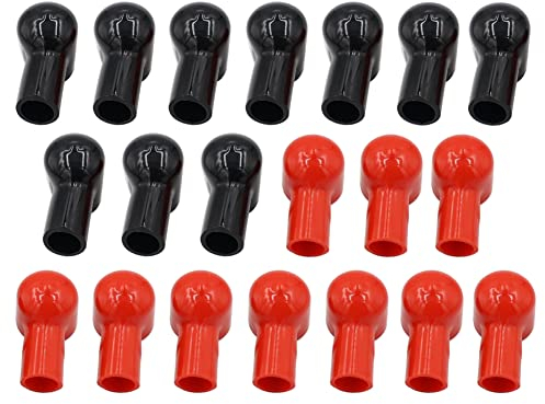 20 Stück Auto Batterie Polschutzkappe, PVC Auto Batterien Isolier Abdeckung Auto Batterie Positive und Negative Schutz Abdeckung Battery Terminal Schutzkappe für Auto Boot Marine