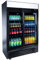 GGM Gastro | GKS908N-B | Getränkekühlschrank - 880 Liter - mit 2 Glasschiebetüren & Werbedisplay